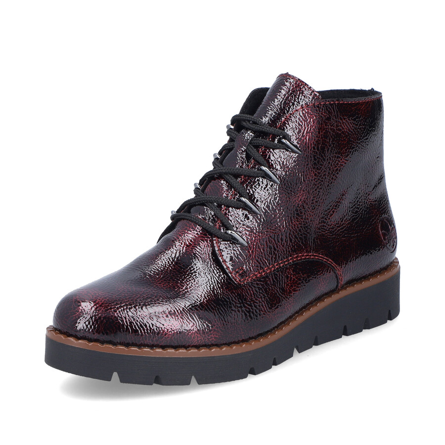 rote damen-stiefel mit reißverschluss rieker 44902-35