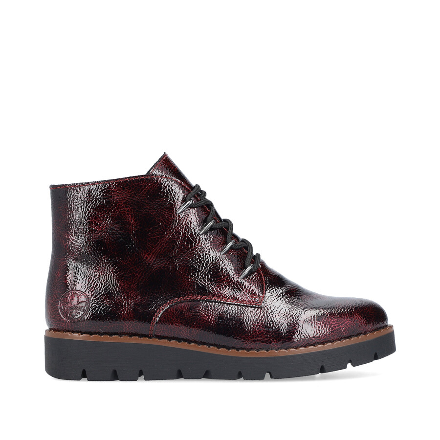 rote damen-stiefel mit reißverschluss rieker 44902-35