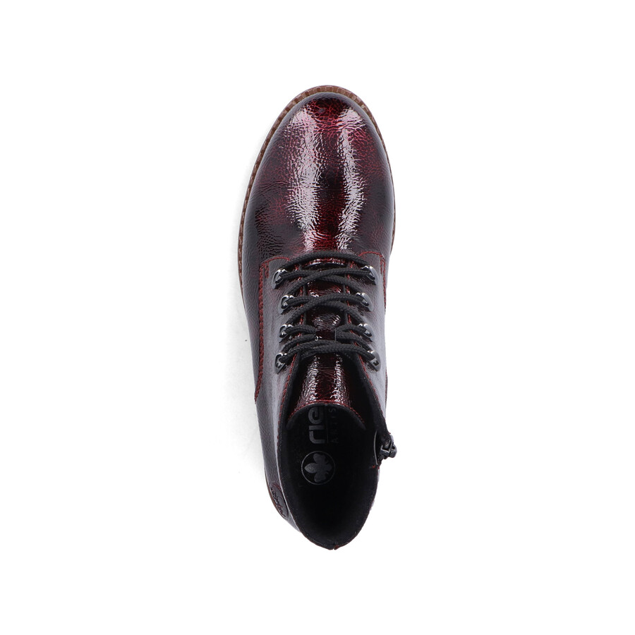 rote damen-stiefel mit reißverschluss rieker 44902-35