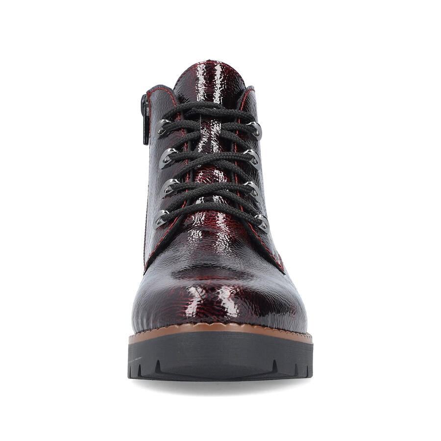 rote damen-stiefel mit reißverschluss rieker 44902-35