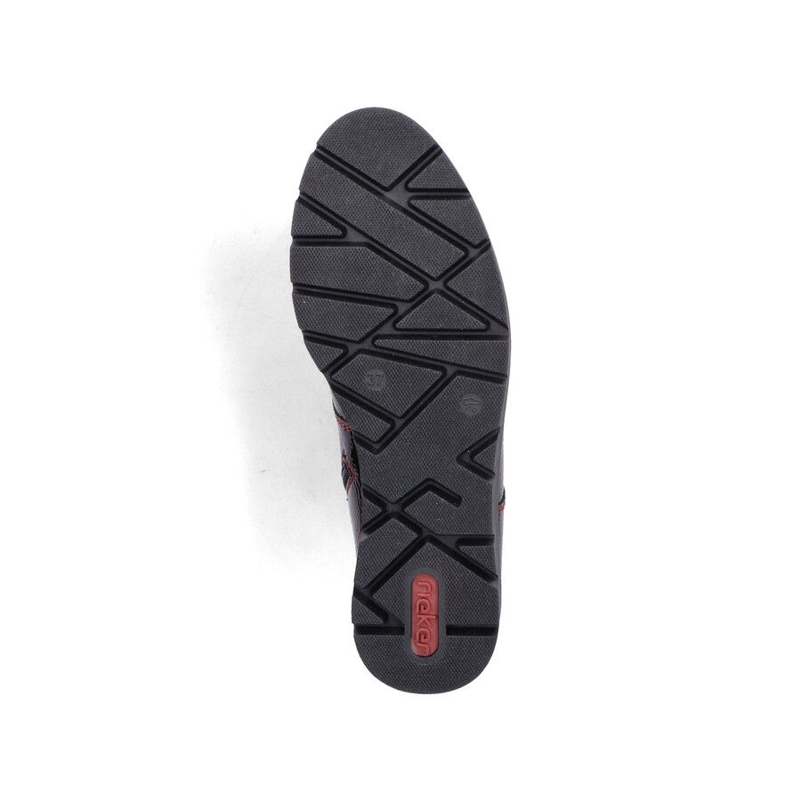 rote damen-stiefel mit reißverschluss rieker 44902-35