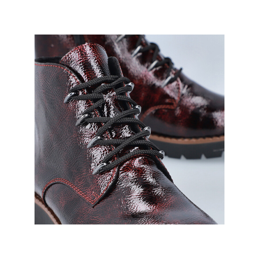 rote damen-stiefel mit reißverschluss rieker 44902-35
