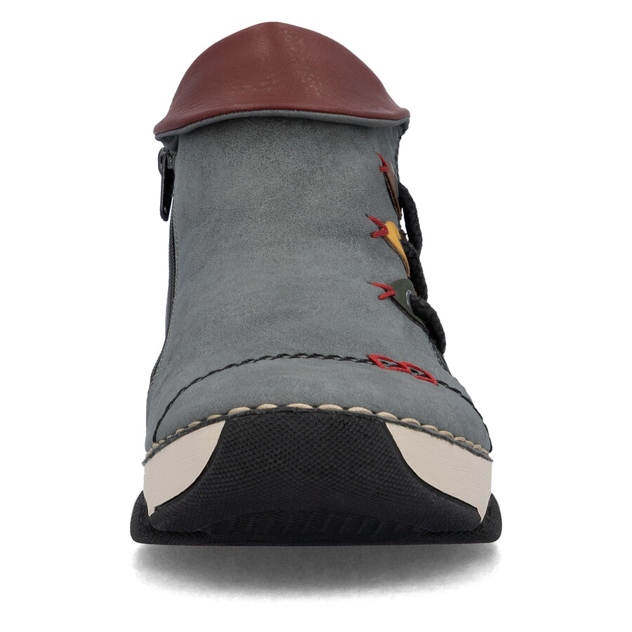 blaue damen-stiefel mit reißverschluss rieker 45983-14