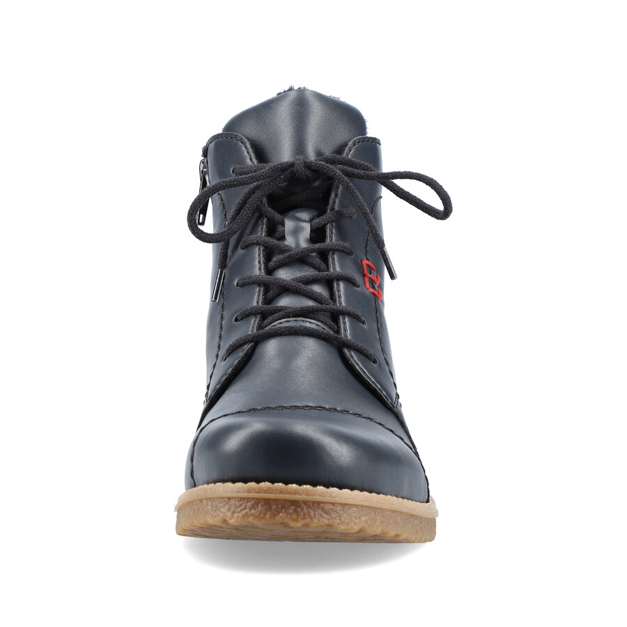 blaue damen-stiefel mit reißverschluss rieker 73500-14