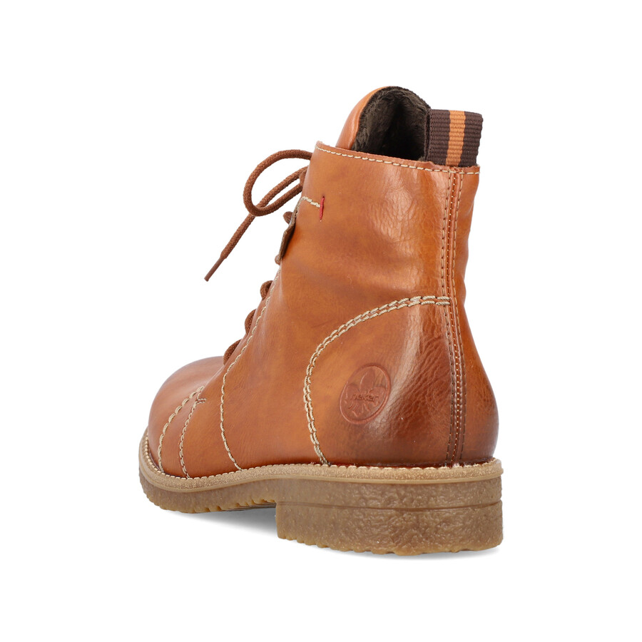 braune damen-stiefel mit reißverschluss rieker 73501-24