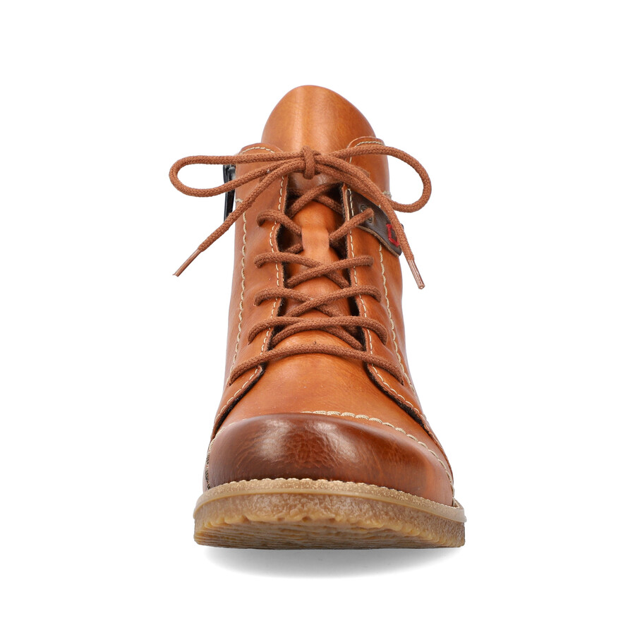 braune damen-stiefel mit reißverschluss rieker 73501-24