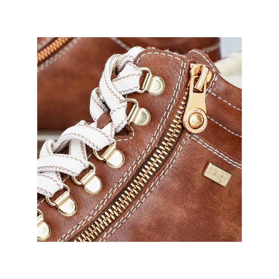 braune damenstiefel mit reißverschluss rieker 74233-24