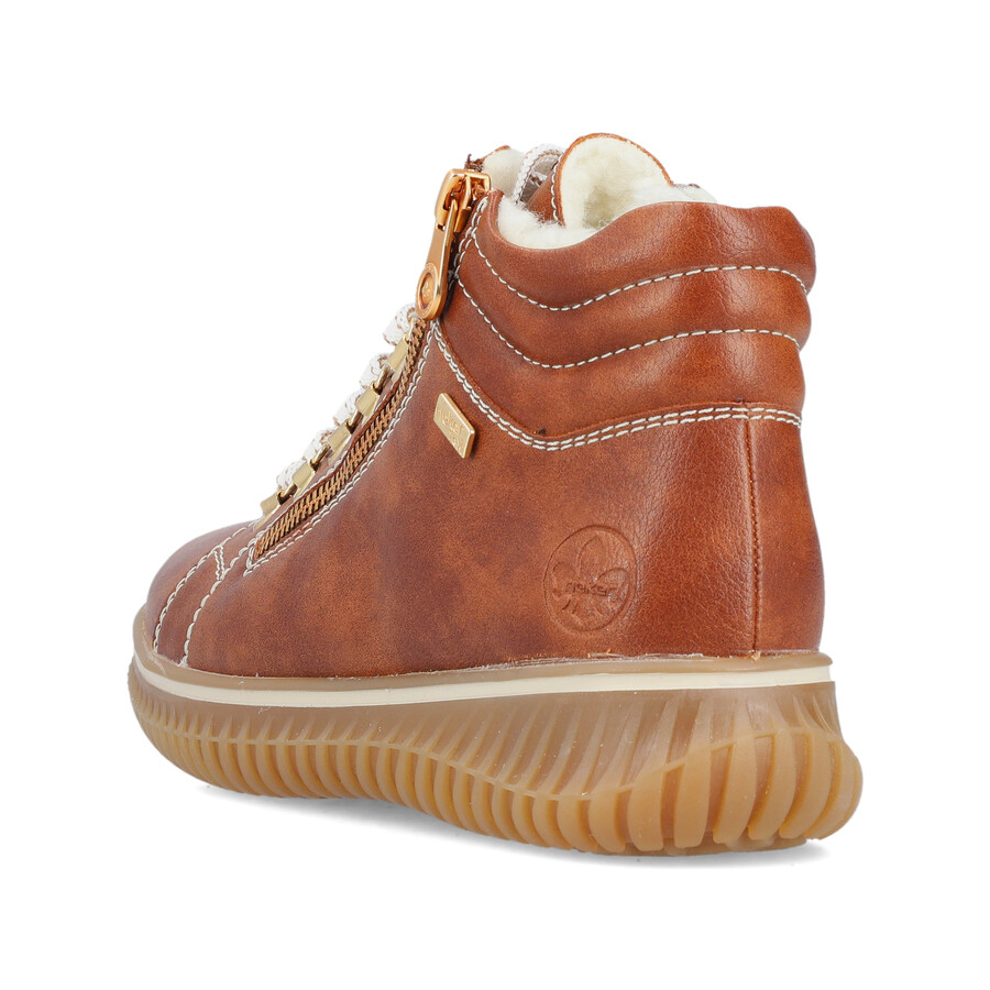 braune damenstiefel mit reißverschluss rieker 74233-24