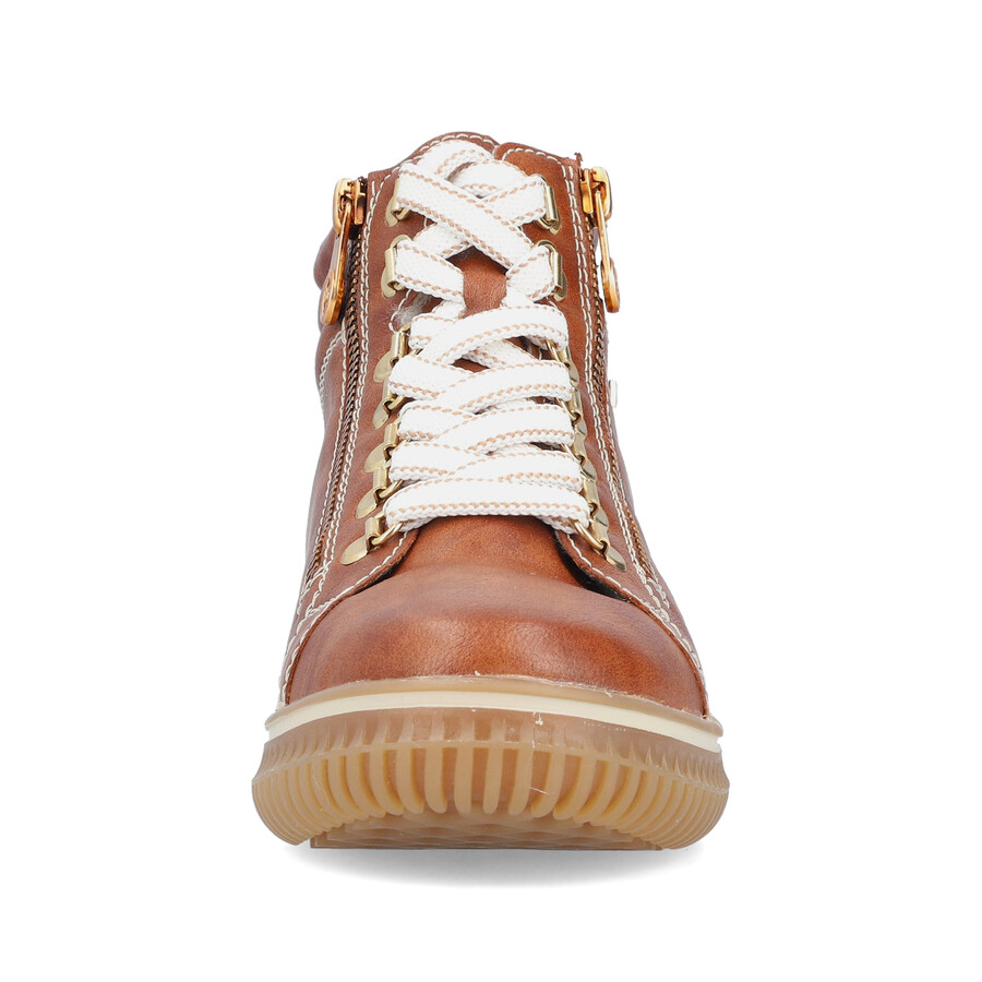 braune damenstiefel mit reißverschluss rieker 74233-24