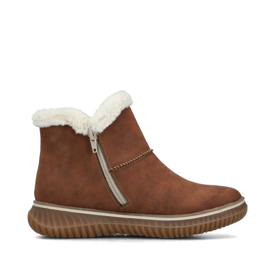 braune damenstiefel mit reißverschluss rieker 74260-25