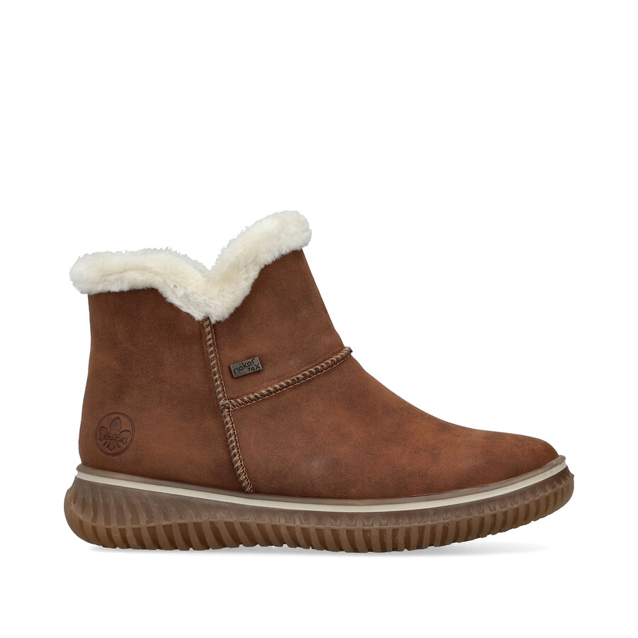 braune damenstiefel mit reißverschluss rieker 74260-25