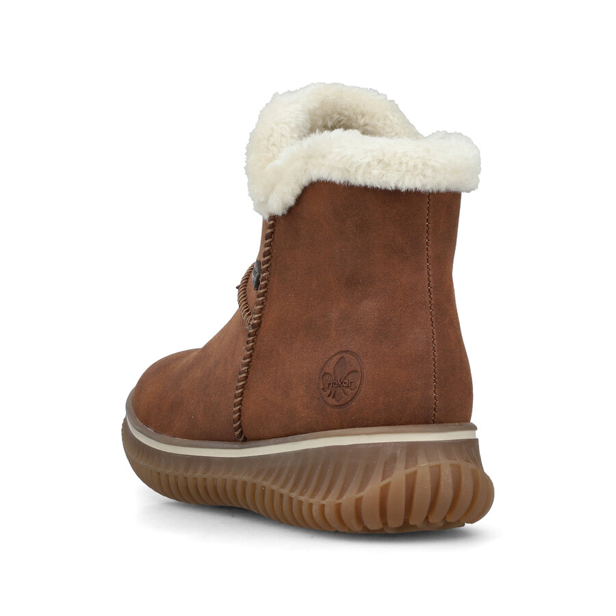 braune damenstiefel mit reißverschluss rieker 74260-25