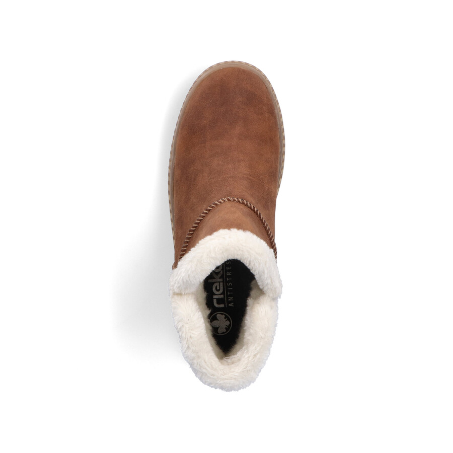 braune damenstiefel mit reißverschluss rieker 74260-25