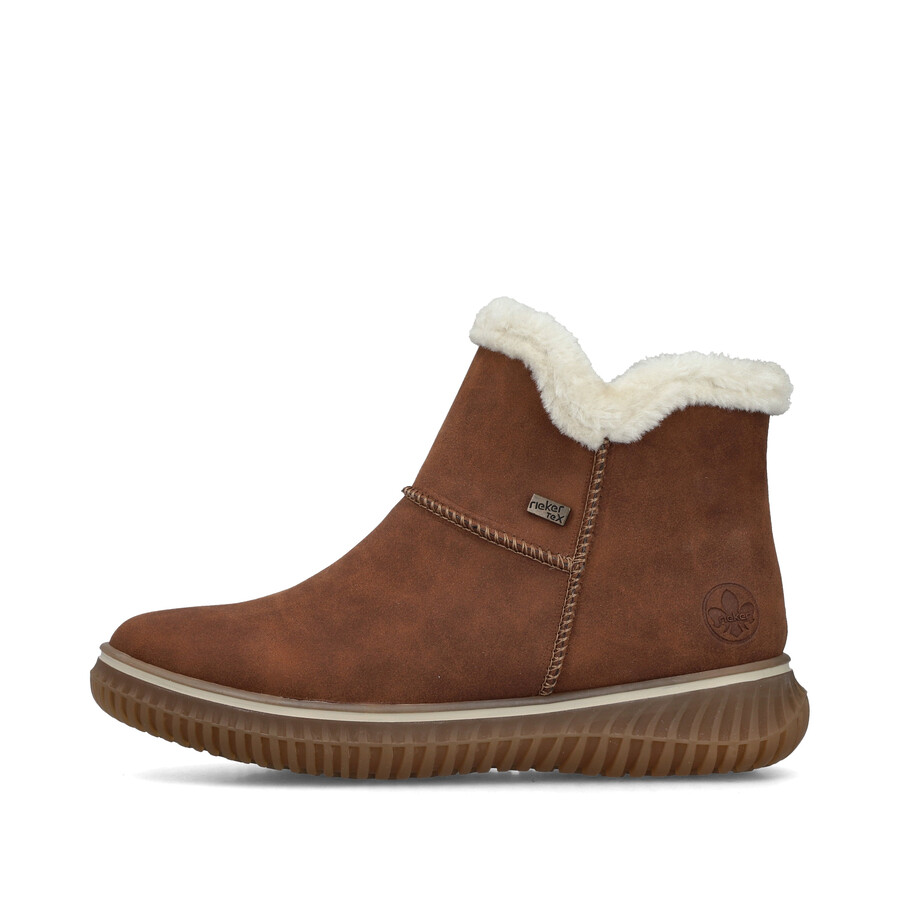 braune damenstiefel mit reißverschluss rieker 74260-25