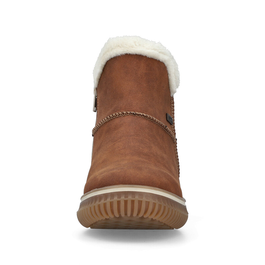 braune damenstiefel mit reißverschluss rieker 74260-25