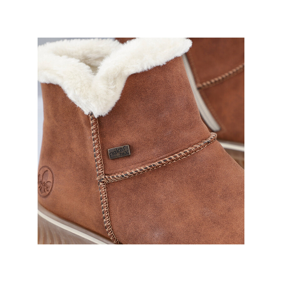 braune damenstiefel mit reißverschluss rieker 74260-25