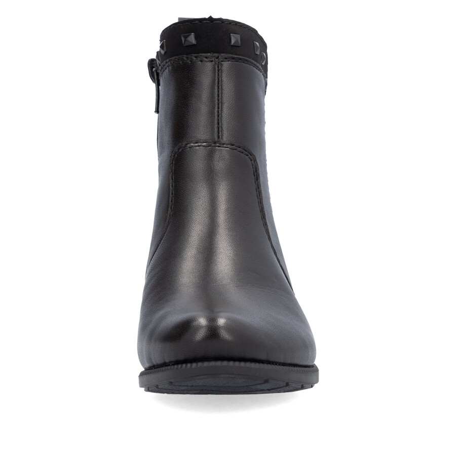 schwarze damen-stiefel mit reißverschluss rieker 78657-00