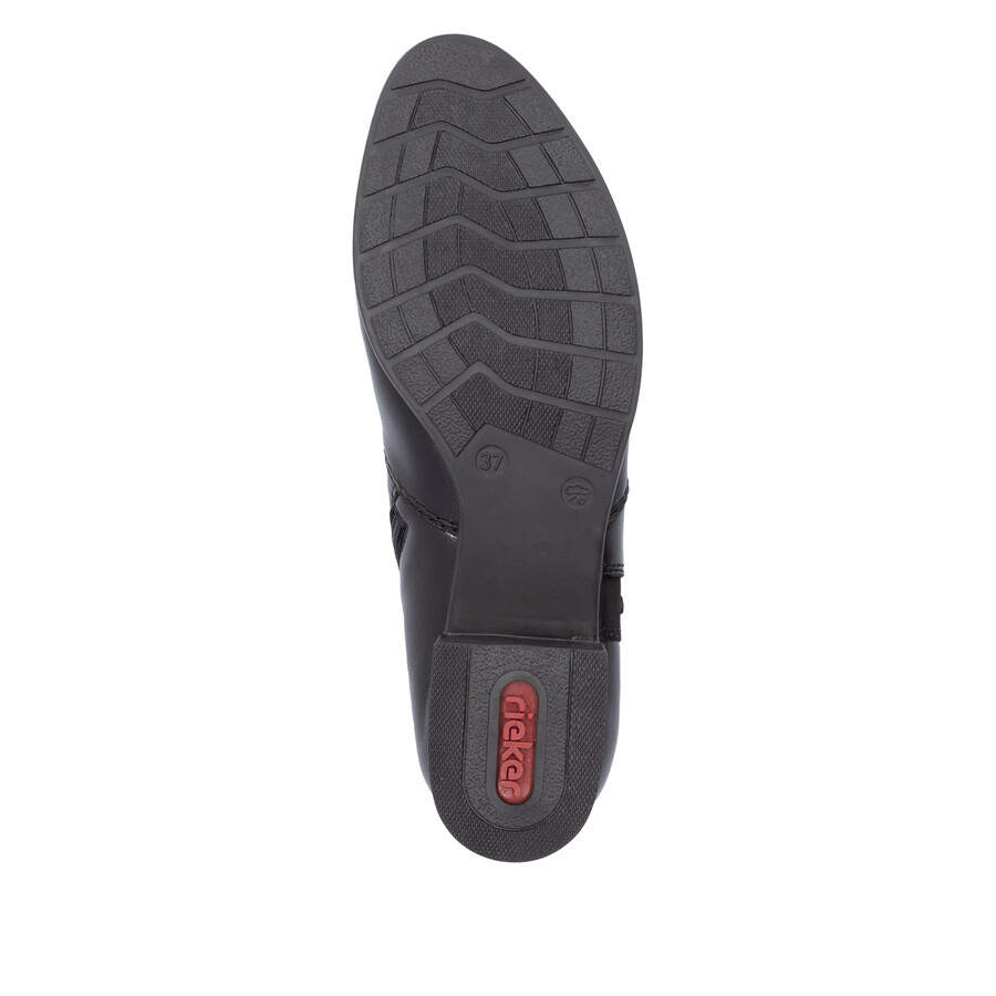 schwarze damen-stiefel mit reißverschluss rieker 78657-00