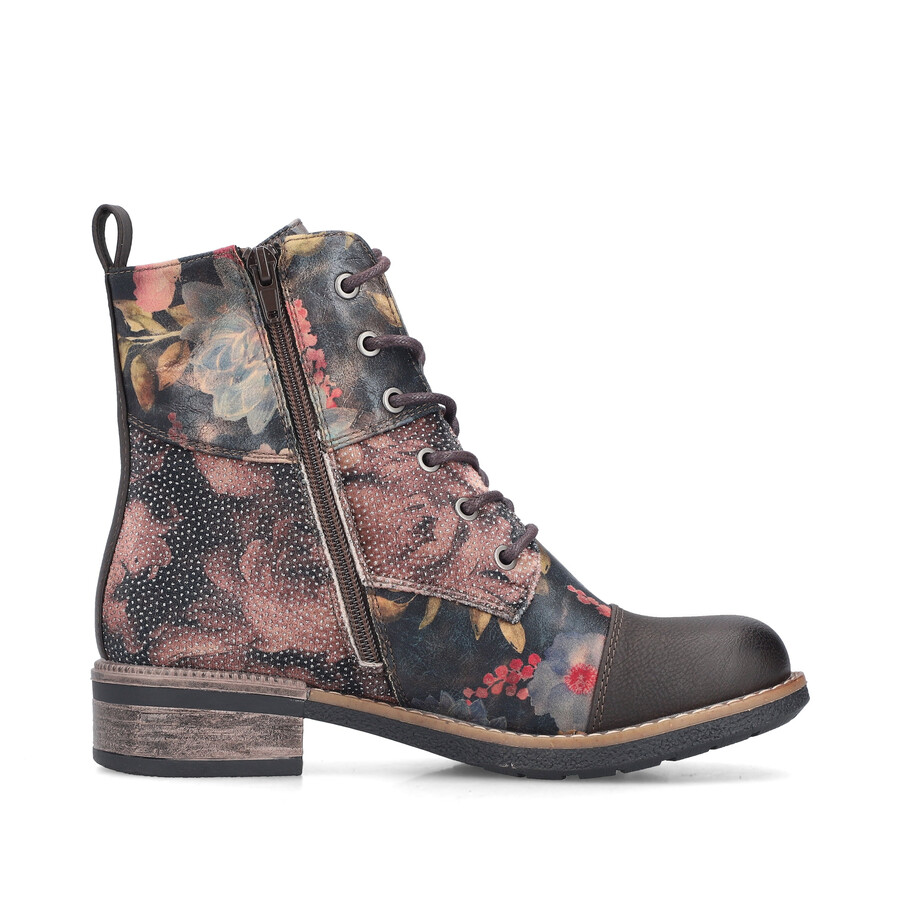 mehrreihige damenstiefel mit reißverschluss rieker 94611-91