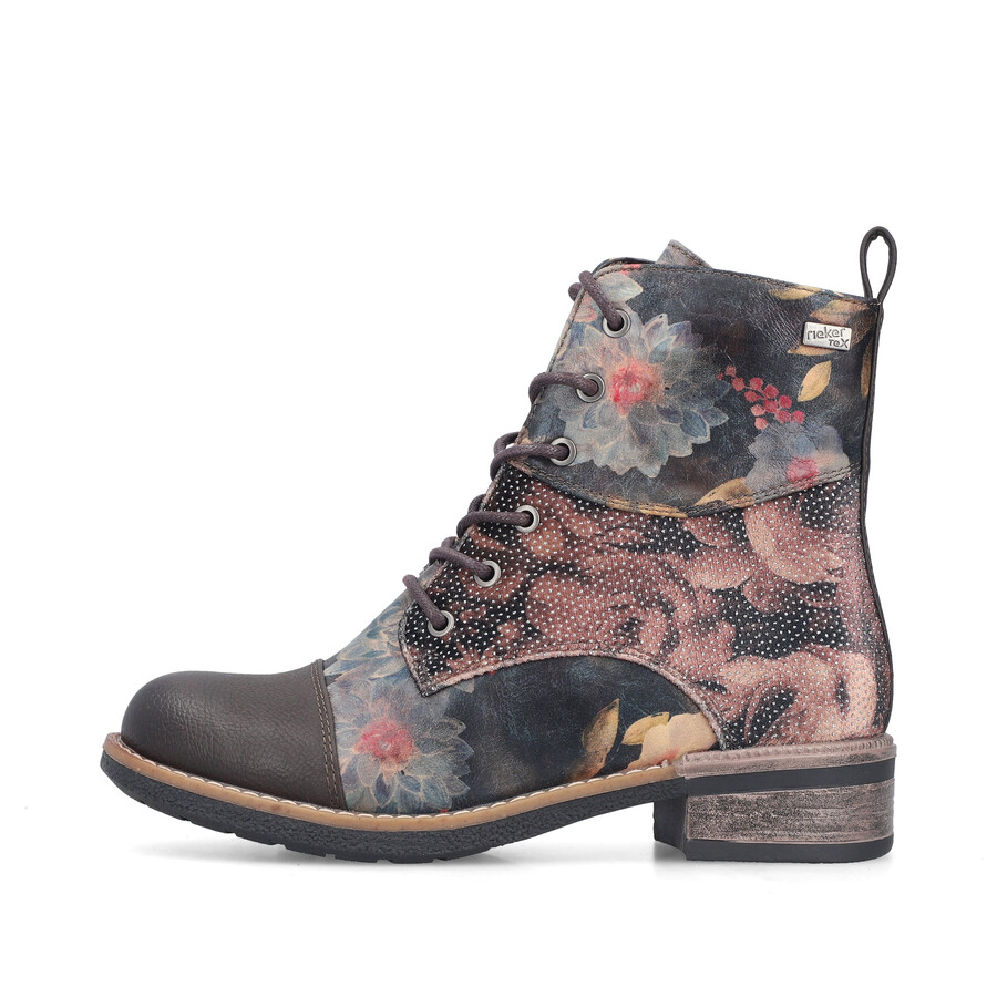 mehrreihige damenstiefel mit reißverschluss rieker 94611-91