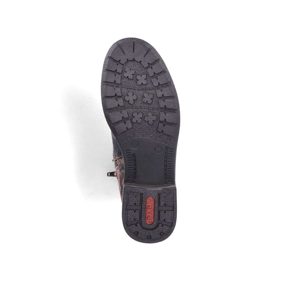 mehrreihige damenstiefel mit reißverschluss rieker 94611-91