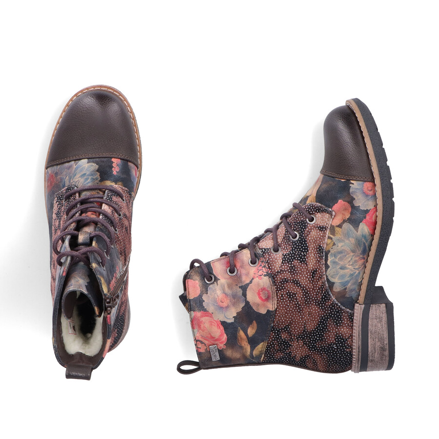 mehrreihige damenstiefel mit reißverschluss rieker 94611-91