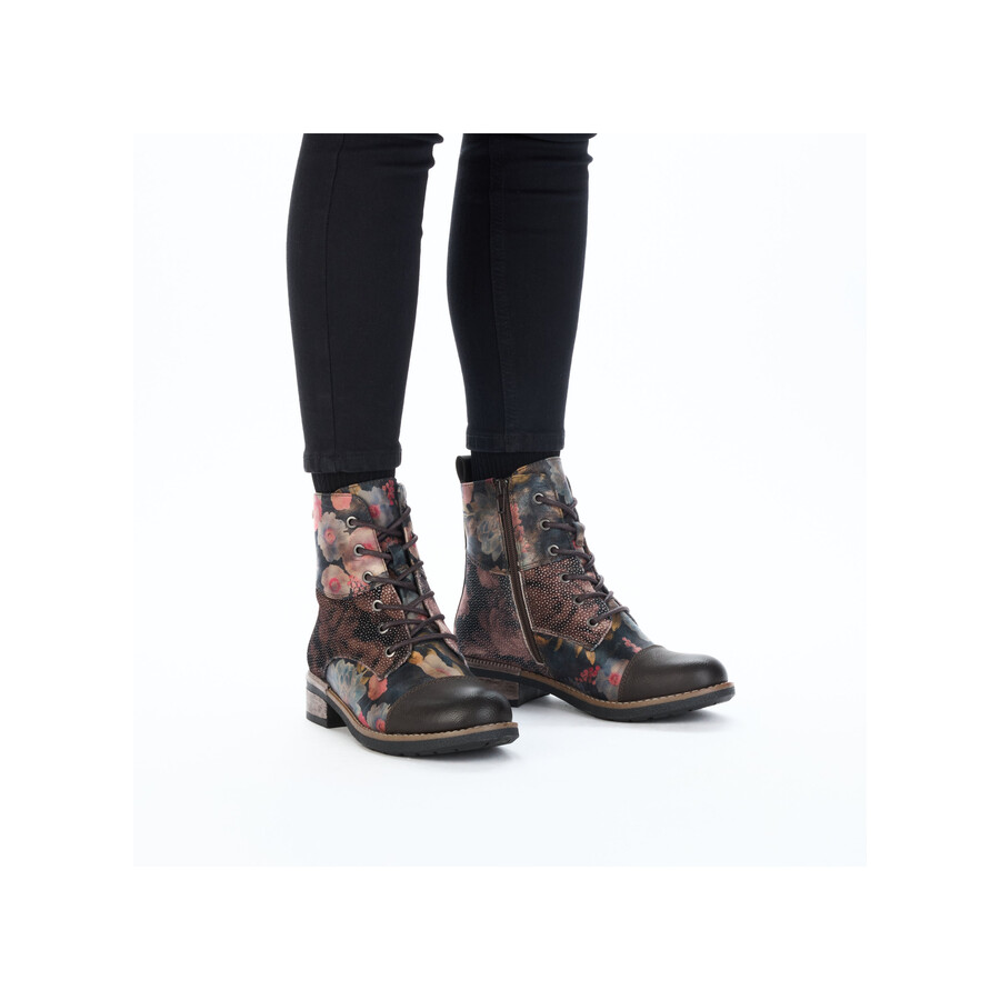 mehrreihige damenstiefel mit reißverschluss rieker 94611-91