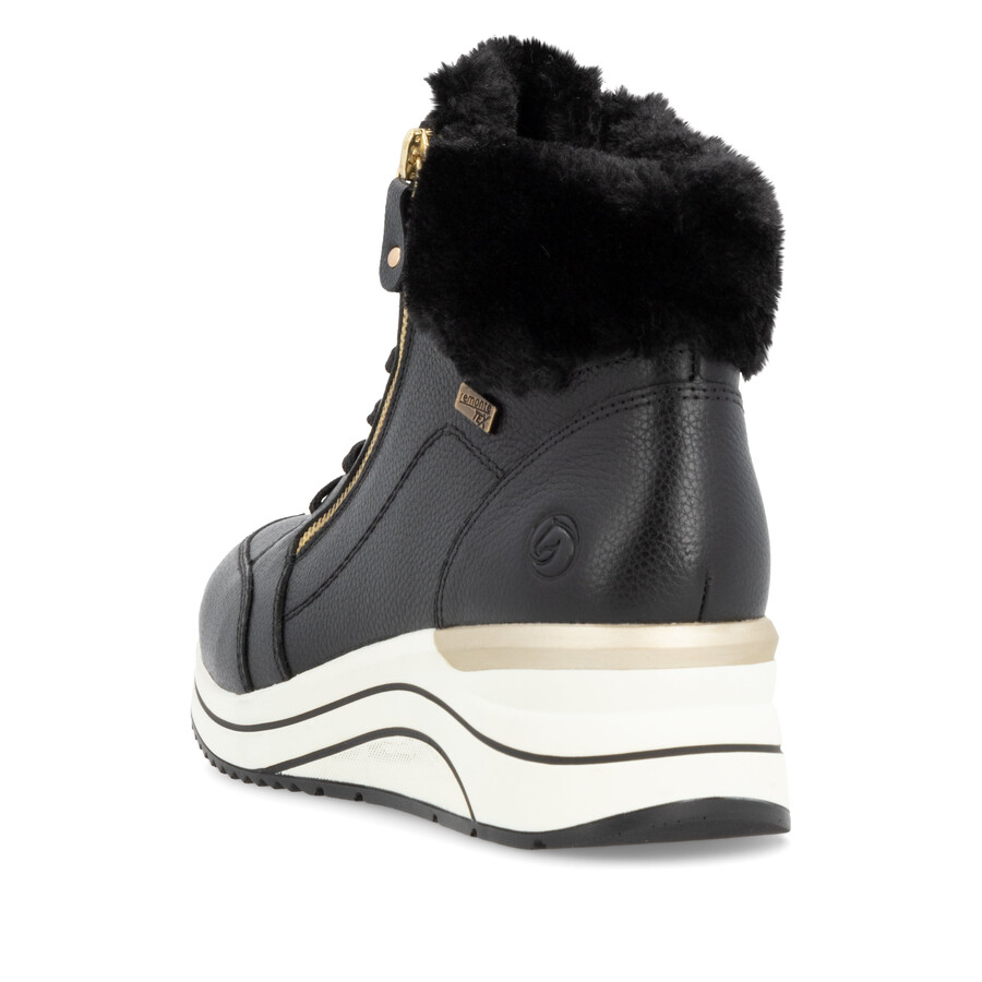 schwarze damen-stiefeletten mit reißverschluss remonte d0t77-02