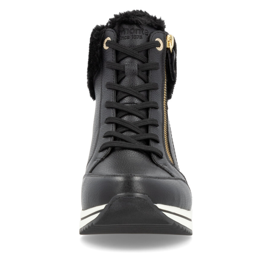 schwarze damen-stiefeletten mit reißverschluss remonte d0t77-02