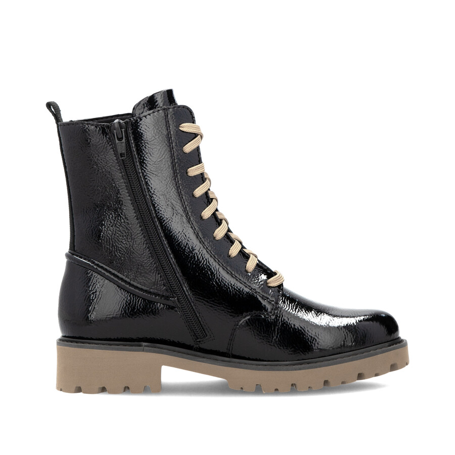 schwarze damen-stiefeletten mit reißverschluss remonte d8663-00