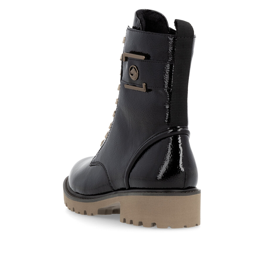 schwarze damen-stiefeletten mit reißverschluss remonte d8663-00