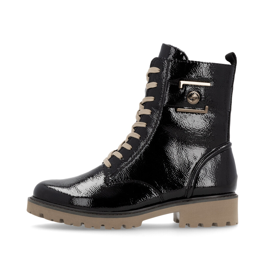 schwarze damen-stiefeletten mit reißverschluss remonte d8663-00