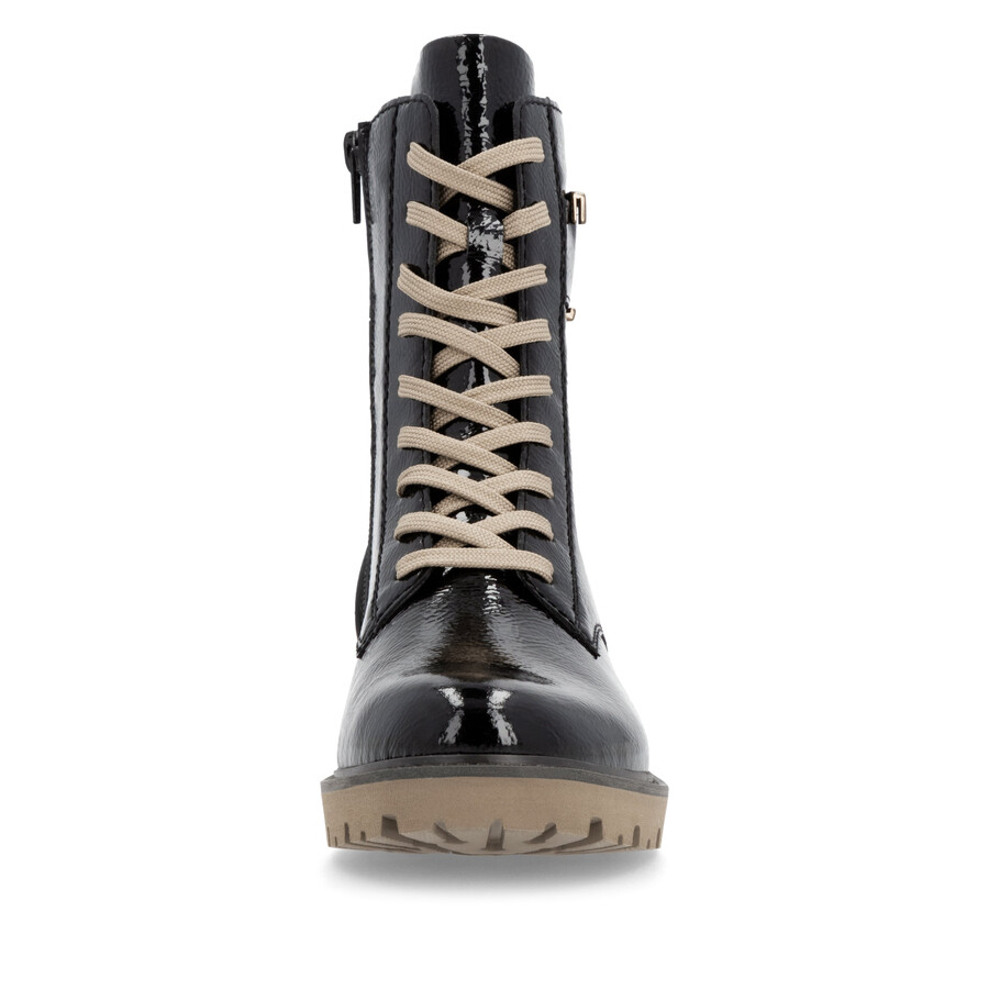 schwarze damen-stiefeletten mit reißverschluss remonte d8663-00