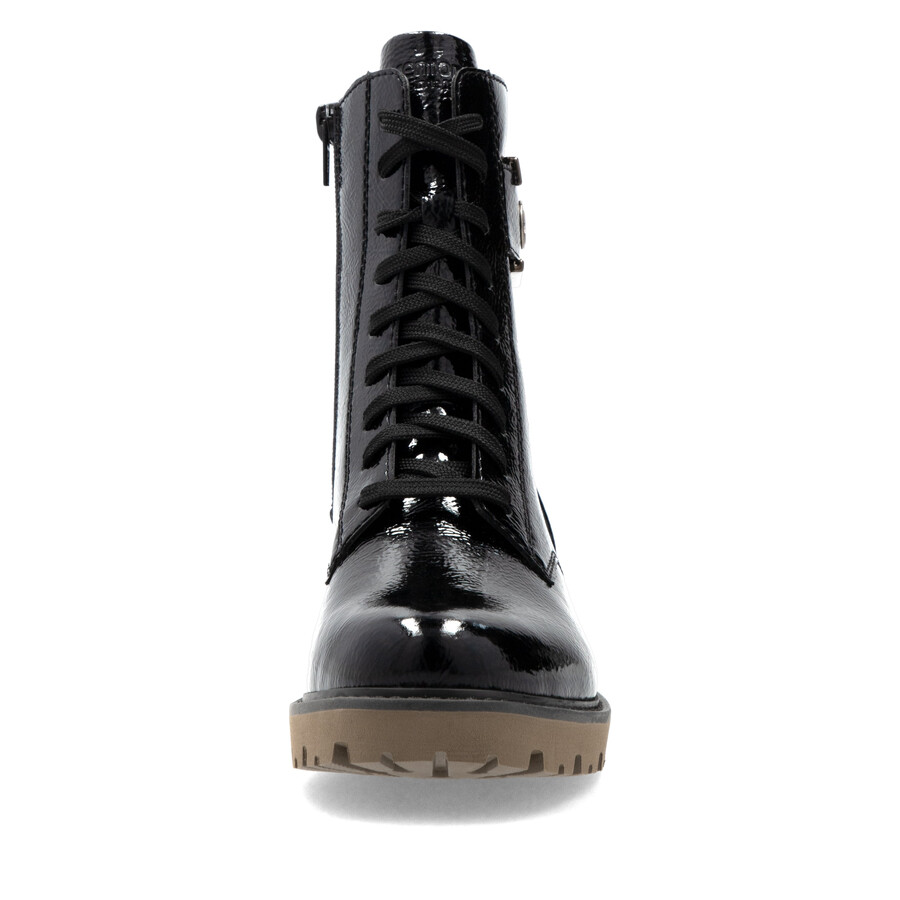 schwarze damen-stiefeletten mit reißverschluss remonte d8663-00