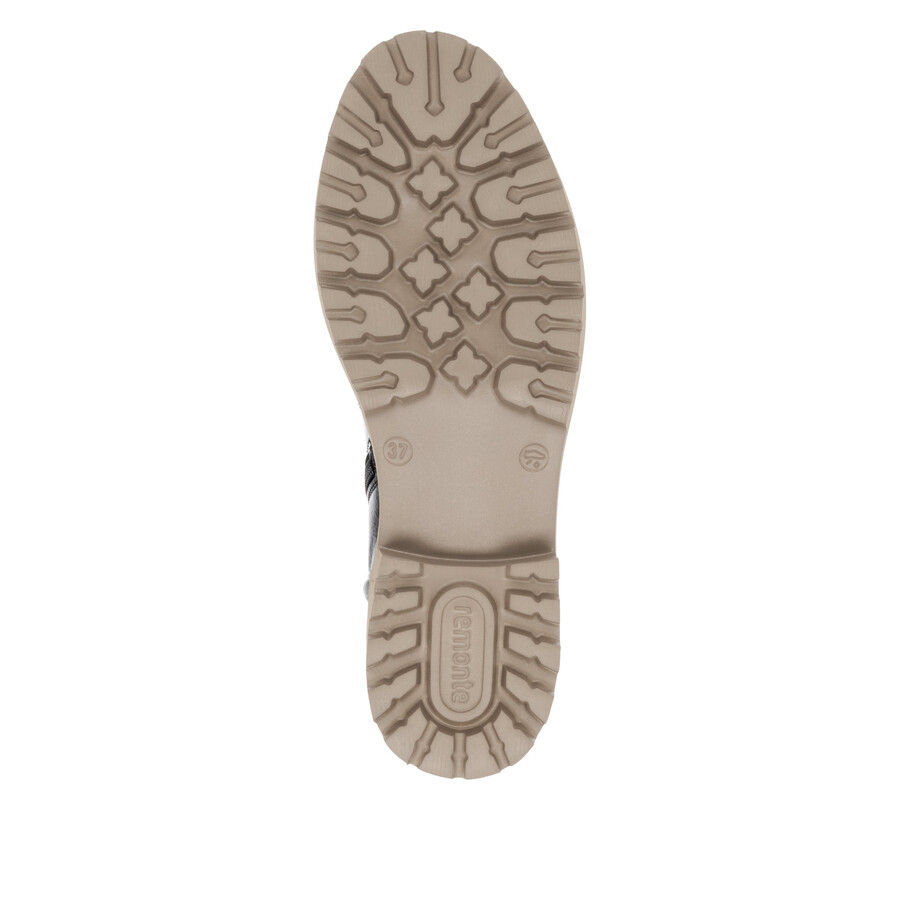 schwarze damen-stiefeletten mit reißverschluss remonte d8663-00