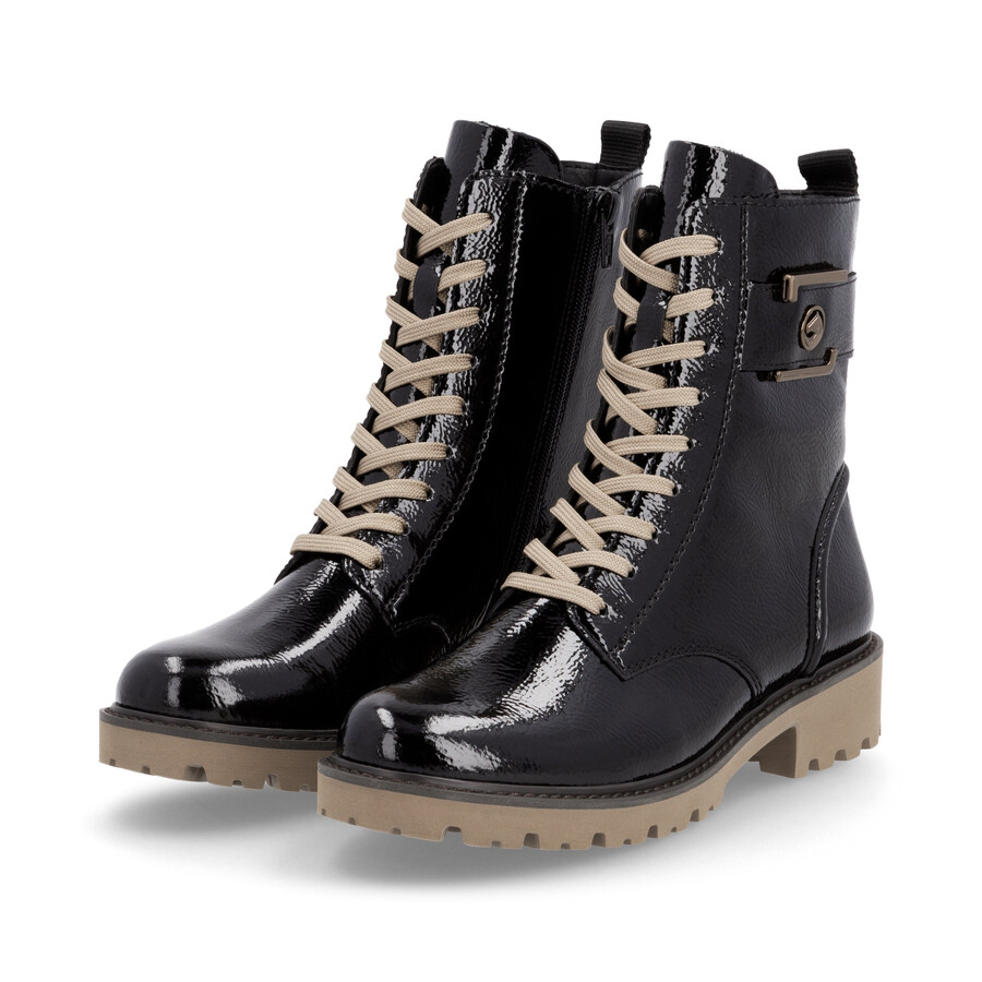 schwarze damen-stiefeletten mit reißverschluss remonte d8663-00