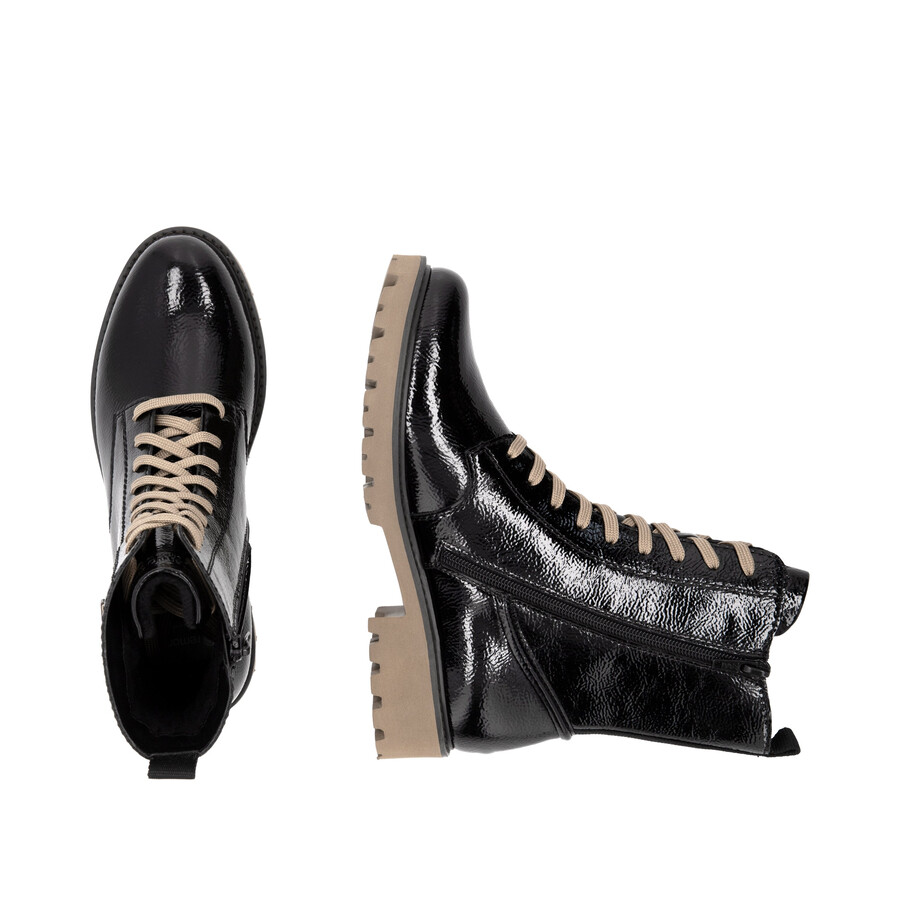 schwarze damen-stiefeletten mit reißverschluss remonte d8663-00