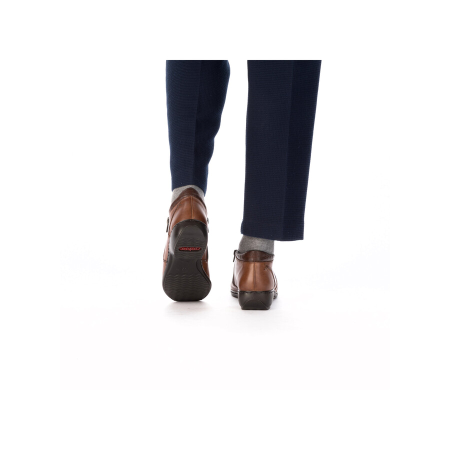 braune damen-stiefel mit reißverschluss rieker l3882-24