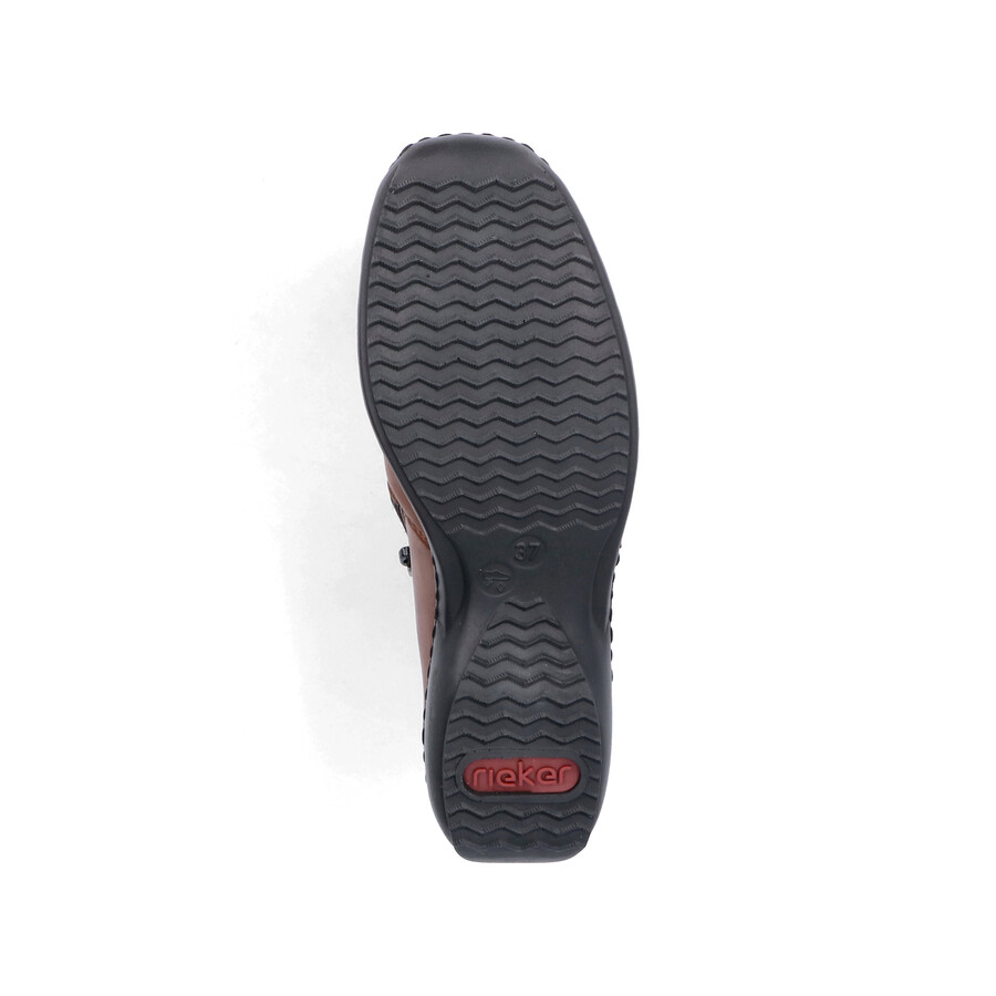 braune damen-stiefel mit reißverschluss rieker l3882-24