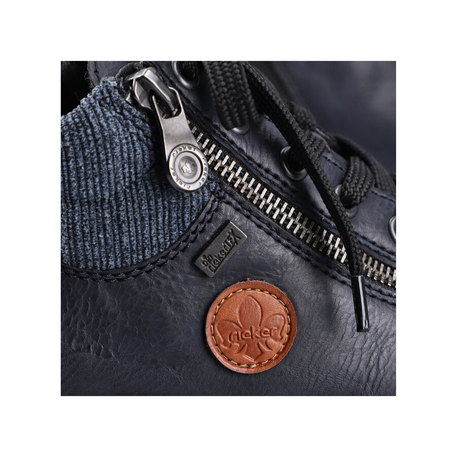 blaue damen-stiefel mit reißverschluss rieker l7514-14
