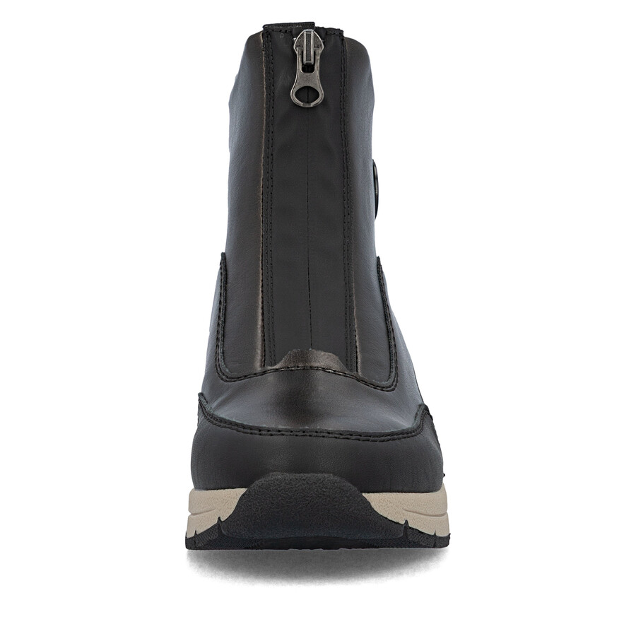 braune damen-stiefel mit reißverschluss rieker n9381-60