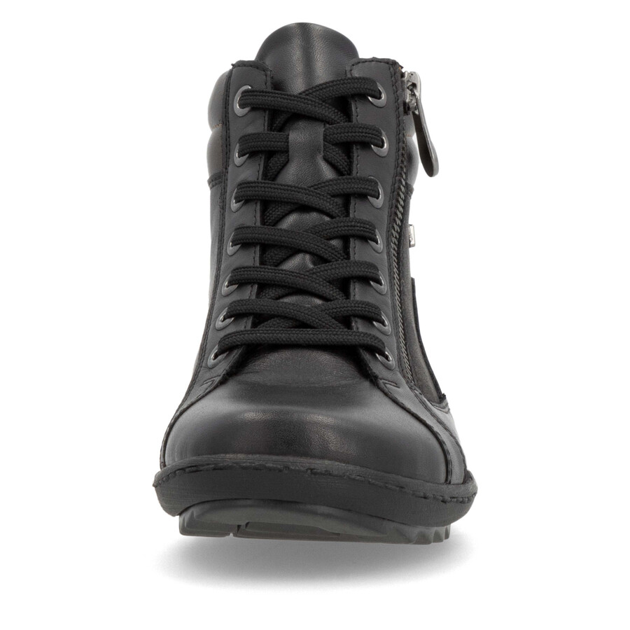 schwarze damen-stiefeletten mit reißverschluss remonte r1458-03