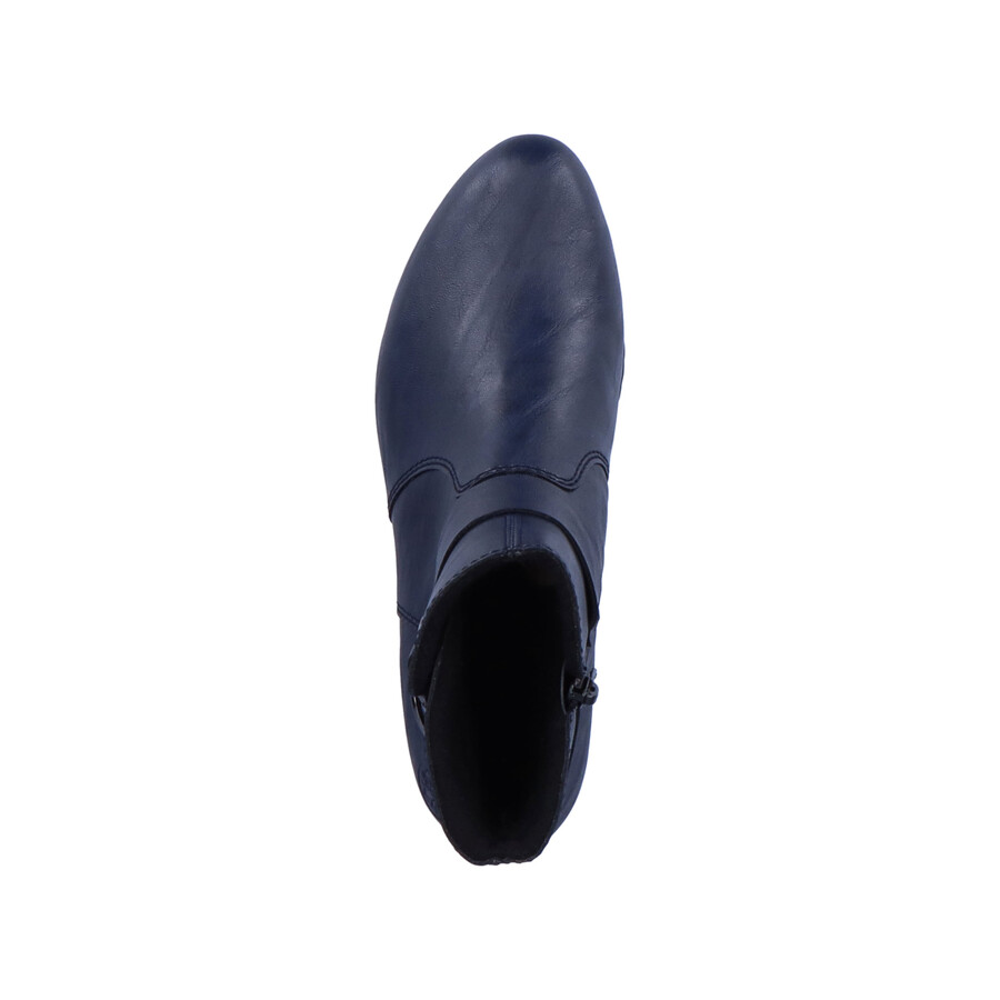 blaue damen-stiefel mit reißverschluss rieker y0775-14