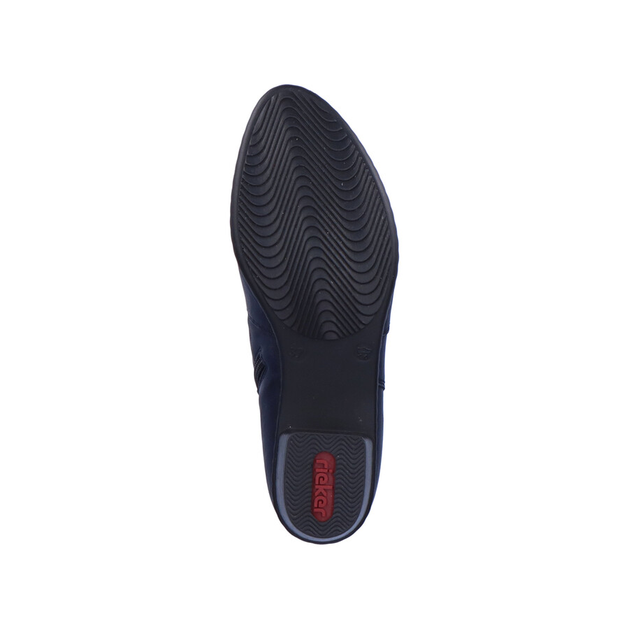 blaue damen-stiefel mit reißverschluss rieker y0775-14