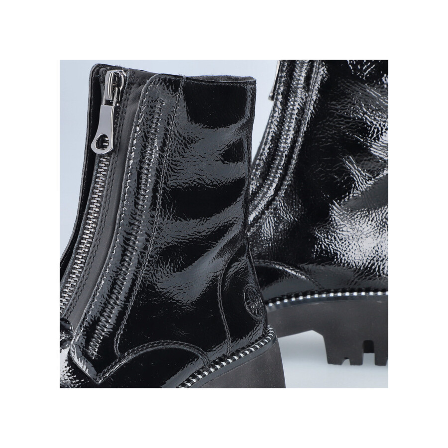 schwarze damen-stiefel mit reißverschluss rieker y3351-00