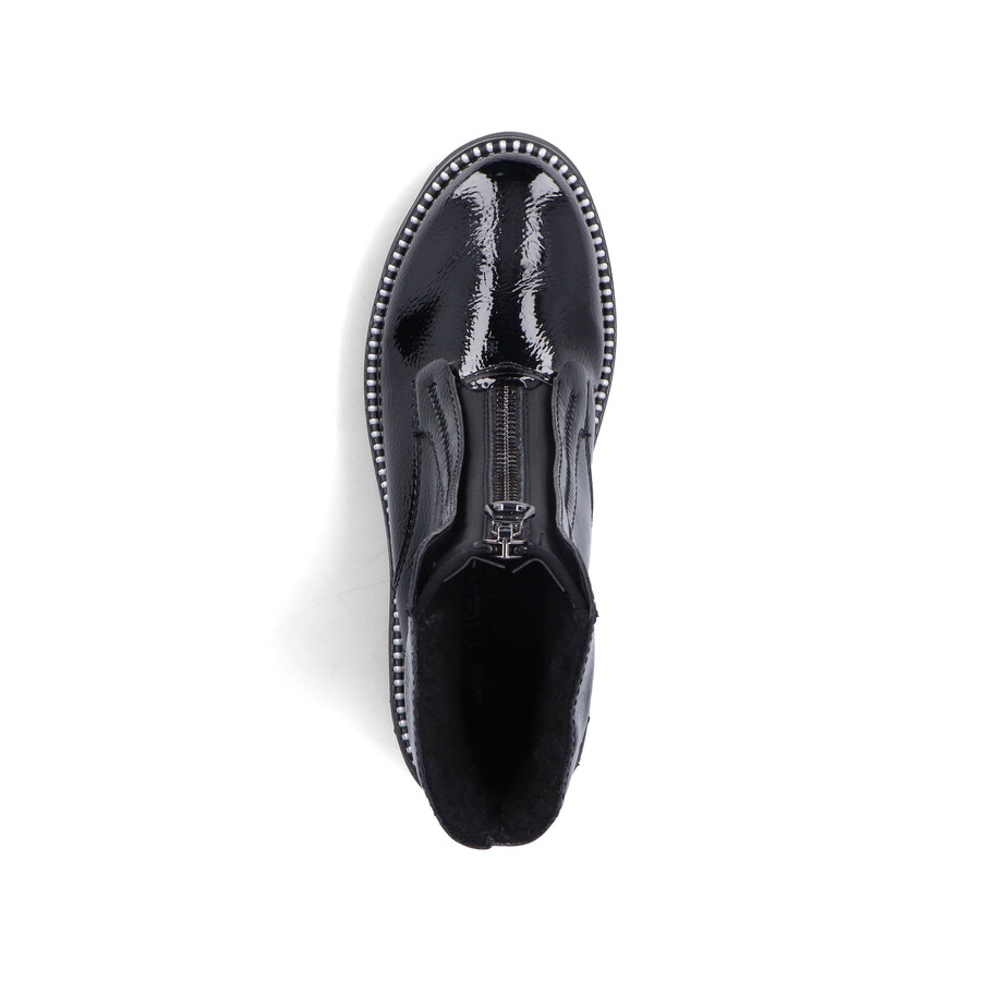 schwarze damen-stiefel mit reißverschluss rieker y3351-00