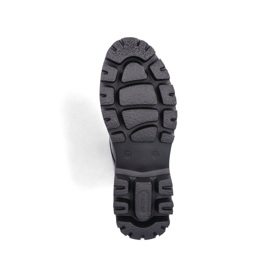 schwarze damen-stiefel mit reißverschluss rieker y3351-00
