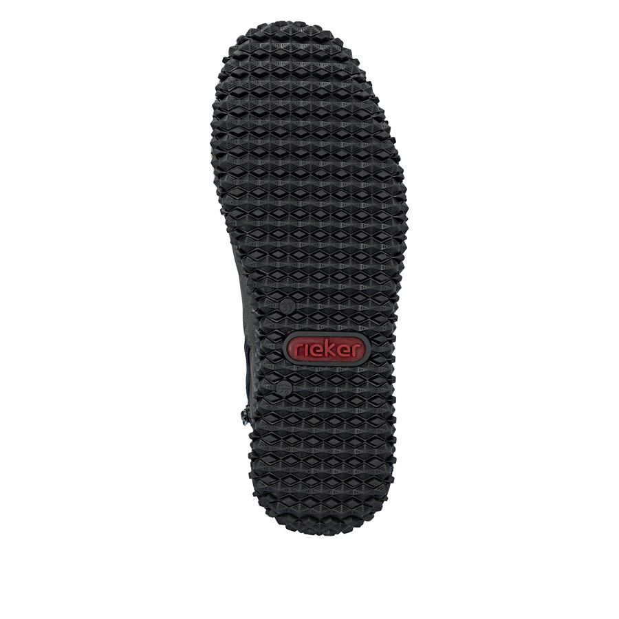 graue damen-stiefel mit reißverschluss rieker z4251-45