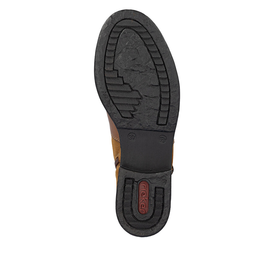 braune damen-stiefel mit reißverschluss rieker z4951-24