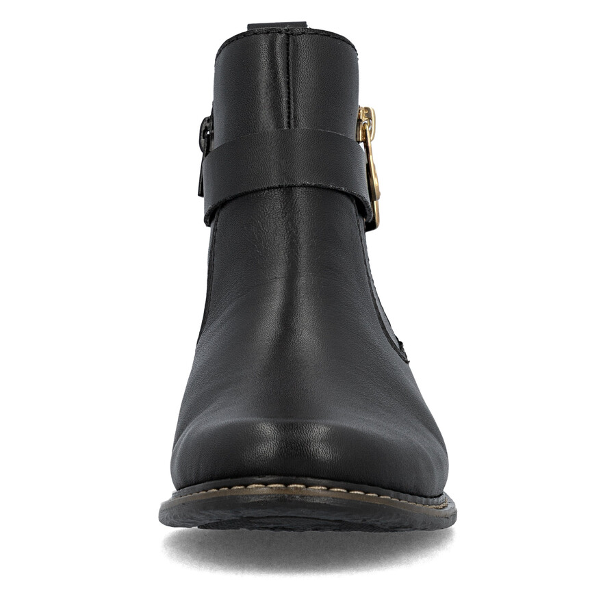 schwarze damen-stiefel mit reißverschluss rieker z4959-00